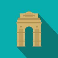 portão da índia, nova delhi, ícone da índia, estilo simples vetor