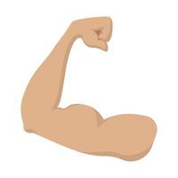 ícone de desenho animado de bíceps forte vetor