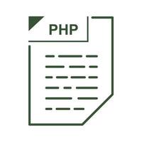 ícone de arquivo php, estilo cartoon vetor