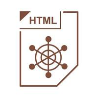 ícone de arquivo html, estilo cartoon vetor