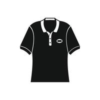 homens camisa polo preto ícone simples vetor