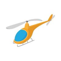 ícone de helicóptero, estilo cartoon vetor