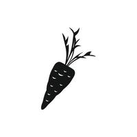 ícone de cenoura em estilo simples vetor