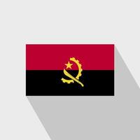 vetor de design de longa sombra de bandeira de angola