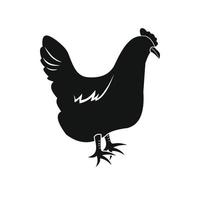 ícone de galinha preta vetor