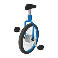 monociclo, desenho animado de bicicleta de uma roda vetor