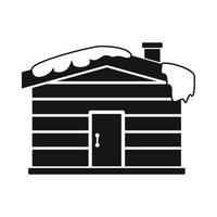 ícone da casa de natal, estilo simples preto vetor