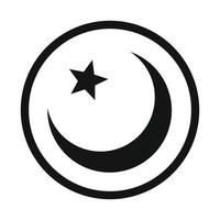 ícone simples do símbolo do Islã vetor