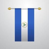 bandeira pendurada na nicarágua vetor