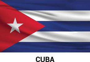 vetor de design de bandeira de cuba