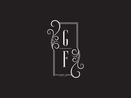 iniciais gf logotipo de luxo, estoque de vetor de carta de logotipo criativo gf fg