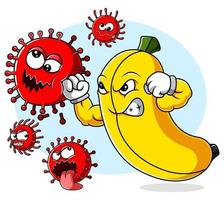 boxe de banana e chute coronavírus covid 19