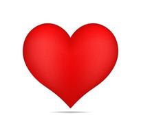 ilustração vetorial de coração vermelho, símbolo do coração dos namorados, feliz dia dos namorados, vetor