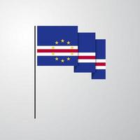 fundo criativo da bandeira de cabo verde vetor