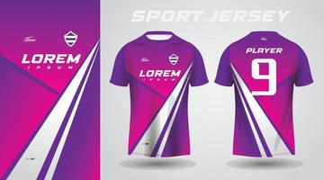 design de camisa esportiva rosa roxo vetor