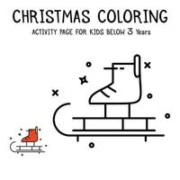 livro de atividades de colorir de natal para crianças menores de 3 anos vetor