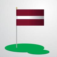 mastro da bandeira da letônia vetor