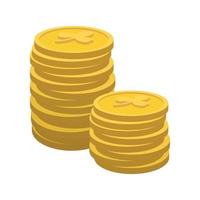 ícone dos desenhos animados de moeda de ouro da sorte vetor