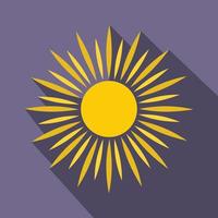 ícone do sol, estilo simples vetor