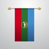 chekessia de karachay bandeira pendurada vetor