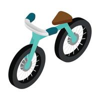 ícone isométrico 3d de bicicleta vetor