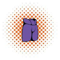 ícone de calças de hóquei, estilo de quadrinhos vetor