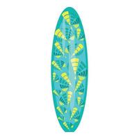 vetor de desenhos animados de ícone de prancha de surf tropical. forma de surf