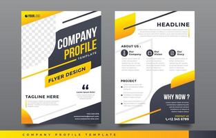 conjunto de design de perfil de empresa vetor