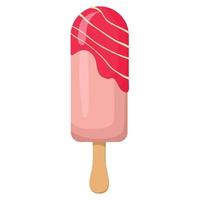 sorvete de frutas no ícone de bastão, estilo cartoon vetor