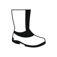 botas de borracha ícone simples preto vetor