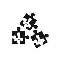 ícone de quebra-cabeças de negócios, estilo simples vetor