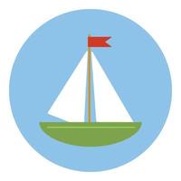 ícone de veleiro, estilo simples vetor