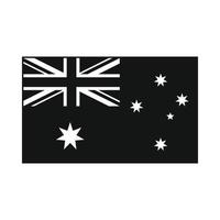 ícone da bandeira da Austrália, estilo simples vetor