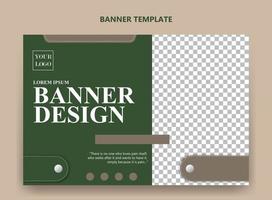 design minimalista de modelo de banner vetor