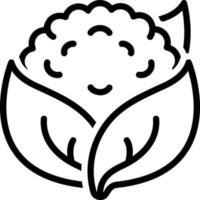 ícone de linha para couve-flor vetor
