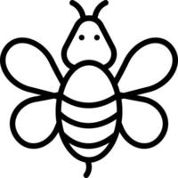 ícone de linha para abelha vetor