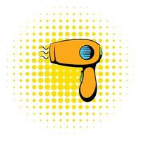 ícone de secador de cabelo, estilo de quadrinhos vetor