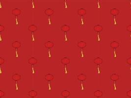 ano novo chinês fundo tradicional zodíaco vetor japonês padrão sem emenda rico vermelho lunar cny