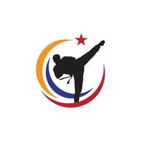 design de ícone de vetor de taekwondo