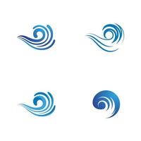 desenho de vetor de ícone de onda de água