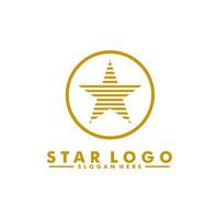 elegante ícone vetorial de estrela, modelo de design de logotipo de estrela vetor