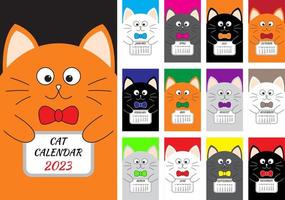 Conjunto Vetores Gatos Fofos Desenhos Animados Gato Gatinho Personagens  Coleção imagem vetorial de Denis08131.mail.ru© 583445456