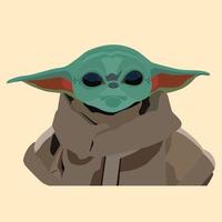 grogu baby yoda vetor