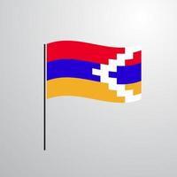 república de nagorno karabakh acenando bandeira vetor