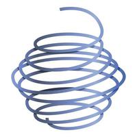 ícone de mola espiral de plástico, estilo cartoon vetor