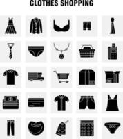 ícones de glifos sólidos para compras de roupas definidos para kit de uxui móvel de infográficos e design de impressão incluem panos de cinto segurando cinto de couro cinto de cartão de crédito eps 10 vetor