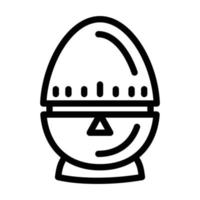 ícone de temporizador de ovo, estilo de estrutura de tópicos vetor