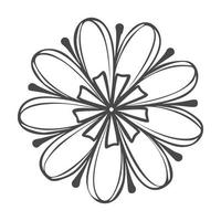 ícone de flor decorativa, estilo simples vetor
