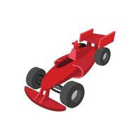 ícone de desenho animado de carro de corrida em alta velocidade vetor