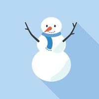 ícone do homem de neve, estilo simples vetor